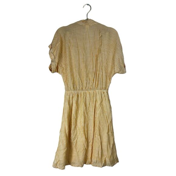 H&M Striped Dress V Neck Short Sleeve Elastic Waist Casual Summer‎ Womans 2 WP99 - Picture 7 of 9